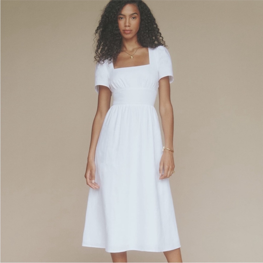 Pacome Linen Dress Size 2 Reformation